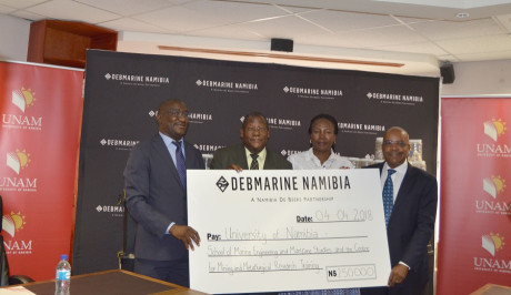 Donation to University of Namibia and Ministry of Fisheries